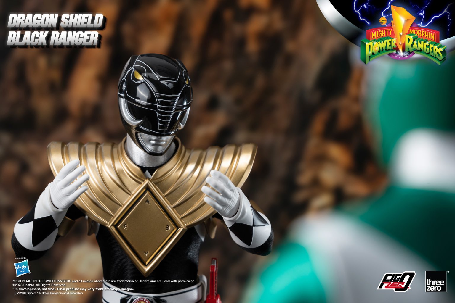 Mighty Morphin Power Rangersfigzero Dragon Shield Black Ranger