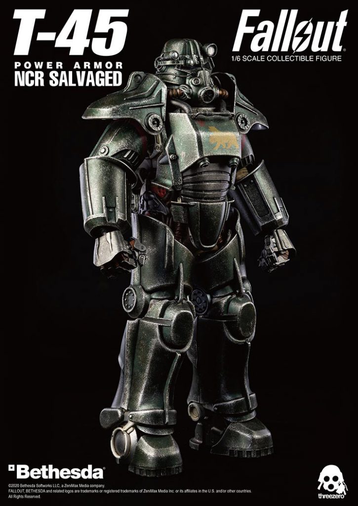 Fallout T 45 Ncr Salvaged Power Armor Threezero Store