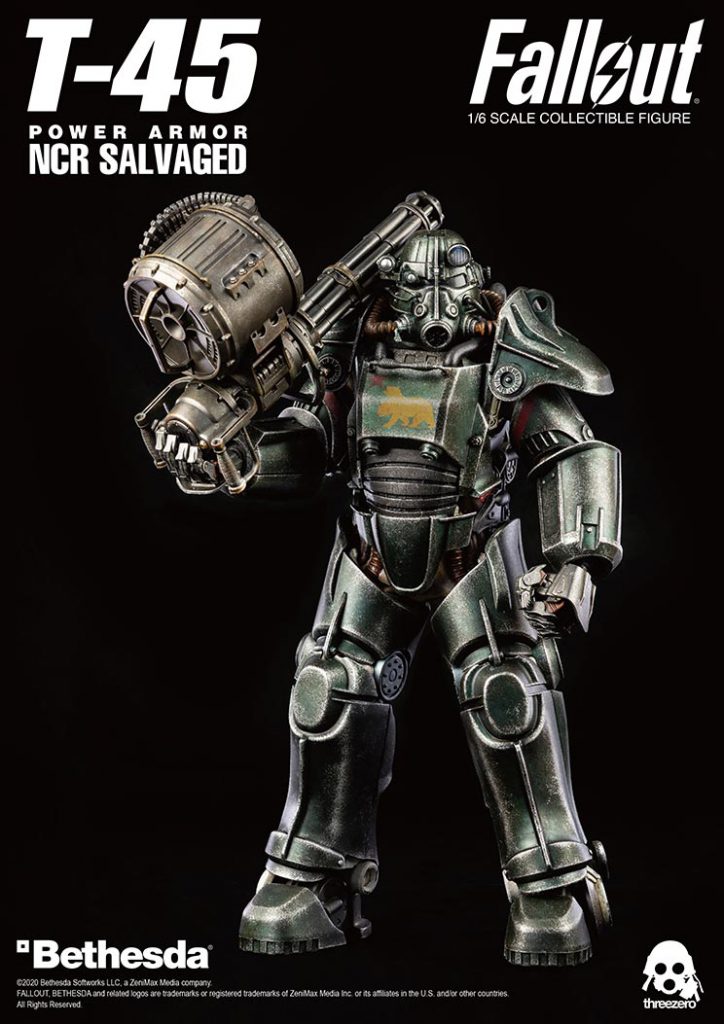 Fallout T 45 Ncr Salvaged Power Armor Threezero Store