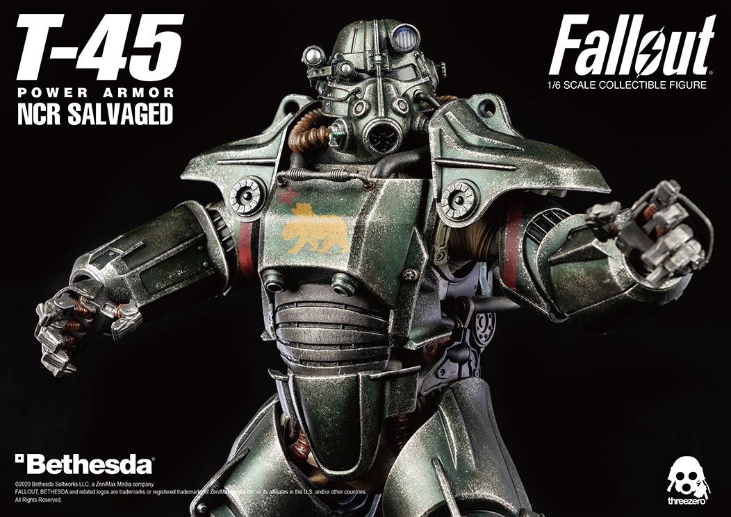 Fallout T 45 Ncr Salvaged Power Armor Threezero Store