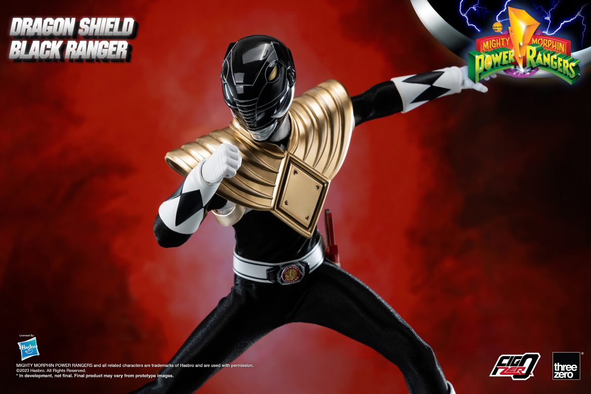 Mighty Morphin Power RangersFigZero 1/6 Dragon Shield Black Ranger ...